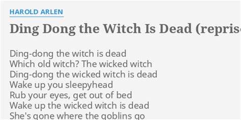Wicked witch is dead lyrics